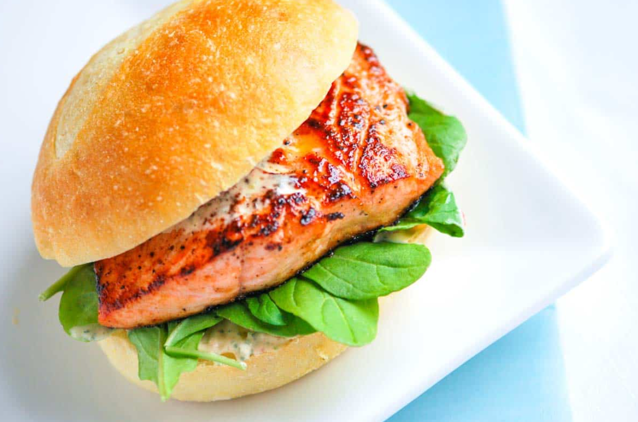 Air Fryer Salmon Burger